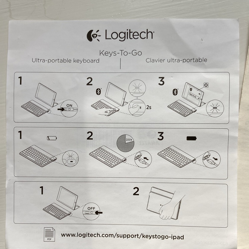 Logitech Keys-to-Go wireless keyboard - Picture 2 of 4